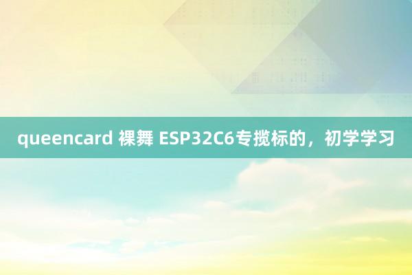 queencard 裸舞 ESP32C6专揽标的，初学学习