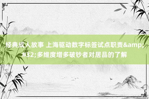 经典成人故事 上海驱动数字标签试点职责&#32;多维度增多破钞者对居品的了解