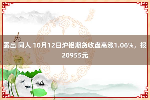 露出 同人 10月12日沪铝期货收盘高涨1.06%，报20955元