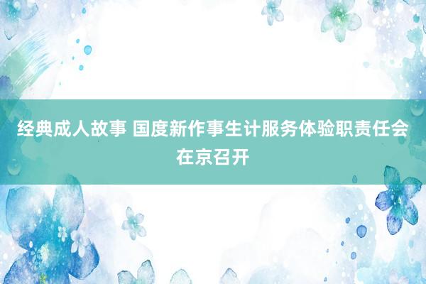 经典成人故事 国度新作事生计服务体验职责任会在京召开