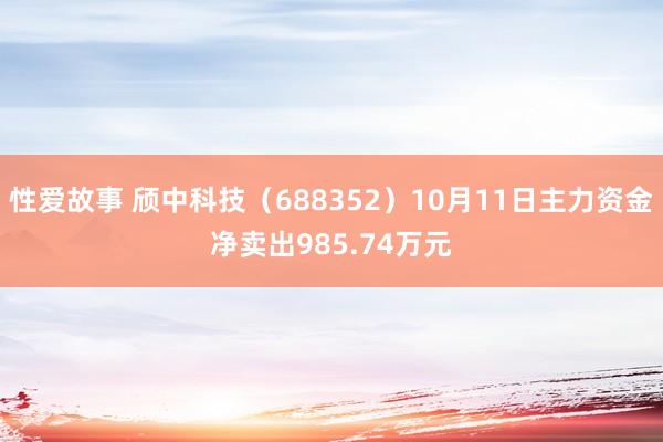 性爱故事 颀中科技（688352）10月11日主力资金净卖出985.74万元