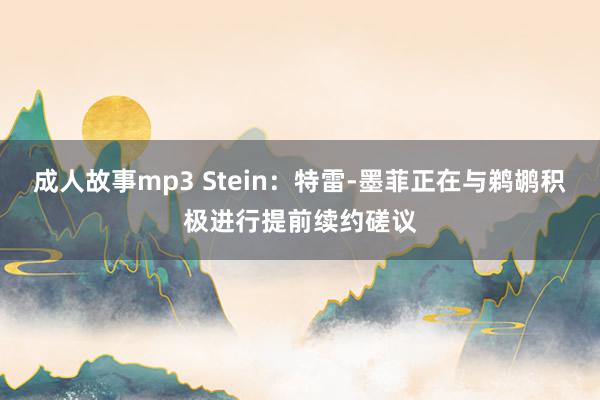 成人故事mp3 Stein：特雷-墨菲正在与鹈鹕积极进行提前续约磋议