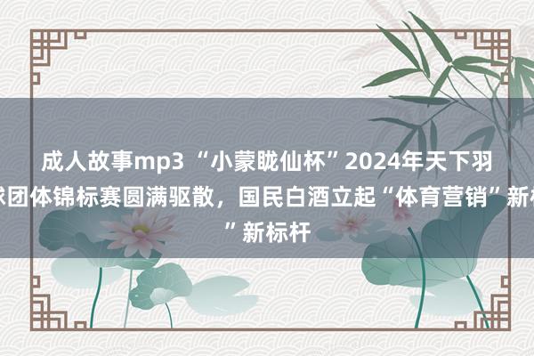 成人故事mp3 “小蒙眬仙杯”2024年天下羽毛球团体锦标赛圆满驱散，国民白酒立起“体育营销”新标杆