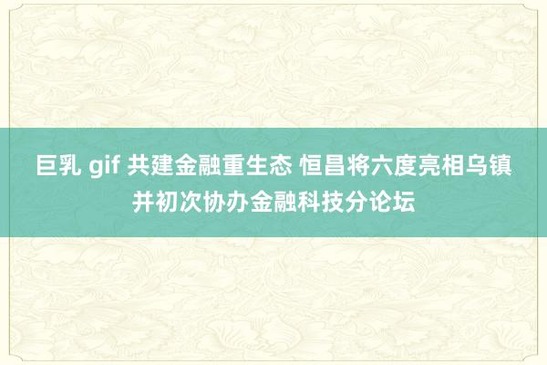 巨乳 gif 共建金融重生态 恒昌将六度亮相乌镇并初次协办金融科技分论坛