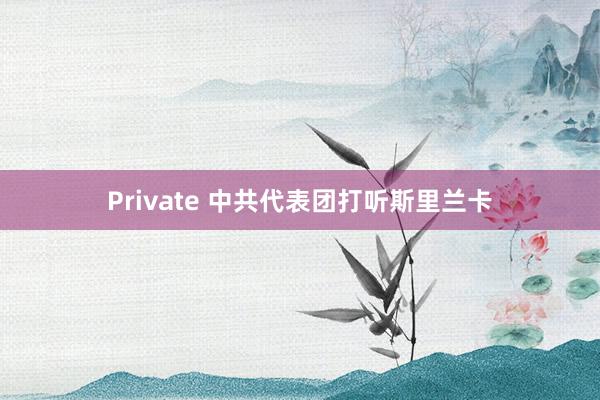 Private 中共代表团打听斯里兰卡