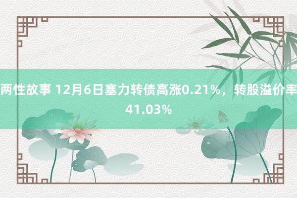 两性故事 12月6日塞力转债高涨0.21%，转股溢价率41.03%