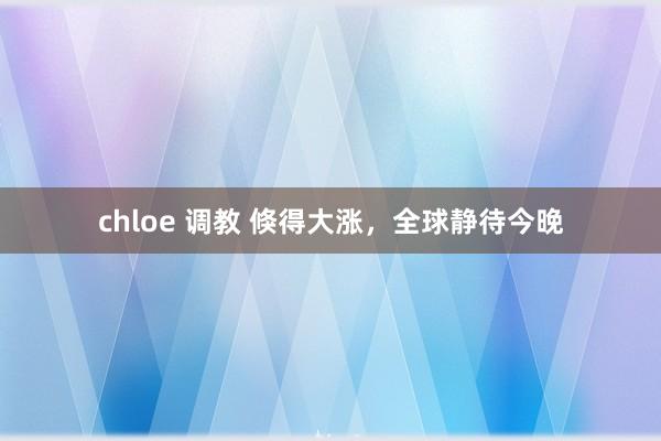 chloe 调教 倏得大涨，全球静待今晚