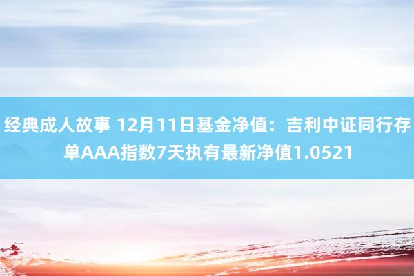 经典成人故事 12月11日基金净值：吉利中证同行存单AAA指数7天执有最新净值1.0521