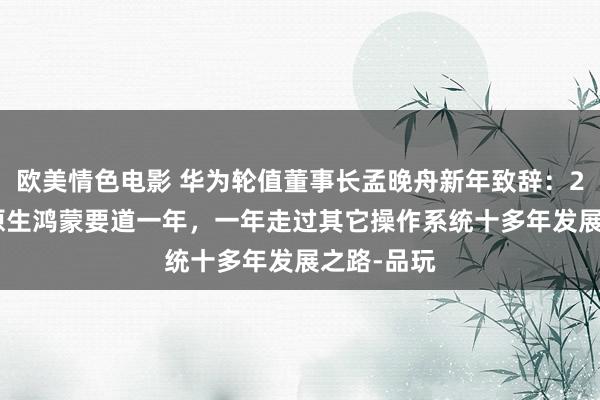 欧美情色电影 华为轮值董事长孟晚舟新年致辞：2024年是原生鸿蒙要道一年，一年走过其它操作系统十多年发展之路-品玩