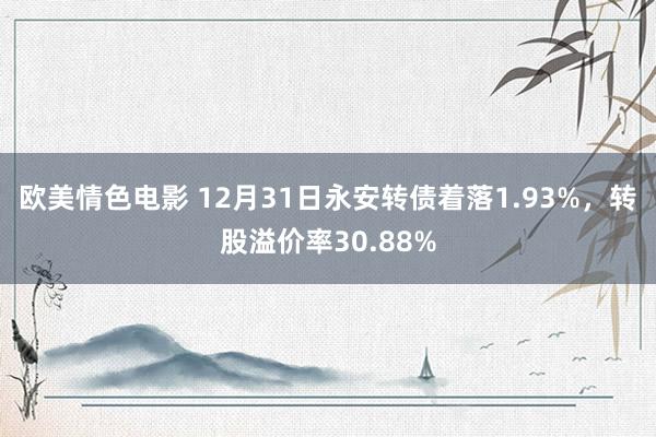 欧美情色电影 12月31日永安转债着落1.93%，转股溢价率30.88%