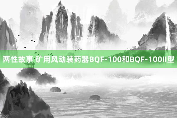 两性故事 矿用风动装药器BQF-100和BQF-100II型