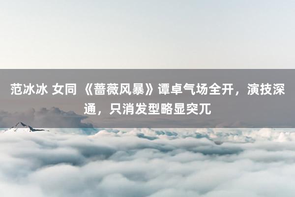 范冰冰 女同 《蔷薇风暴》谭卓气场全开，演技深通，只消发型略显突兀